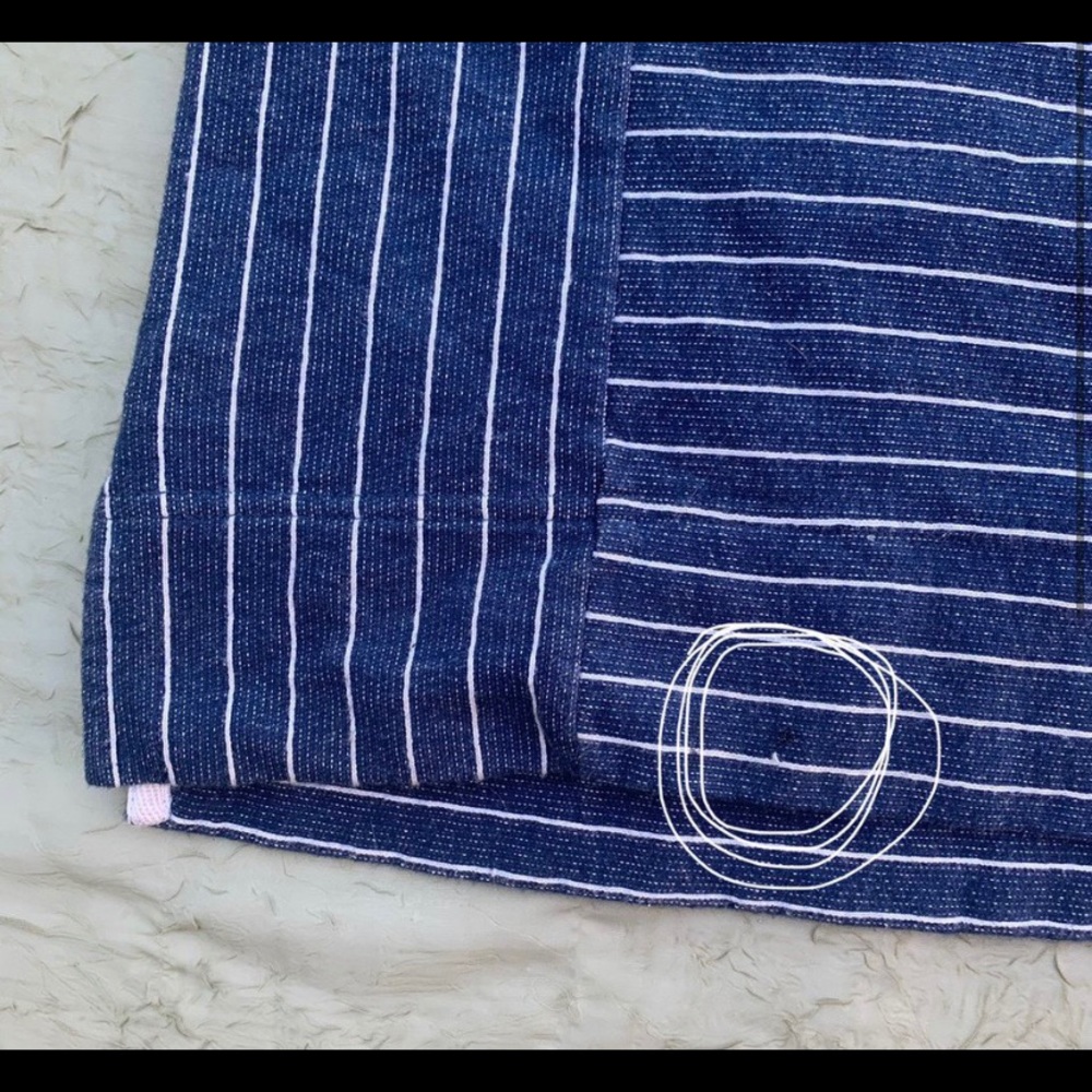 cute blue & white tank top
